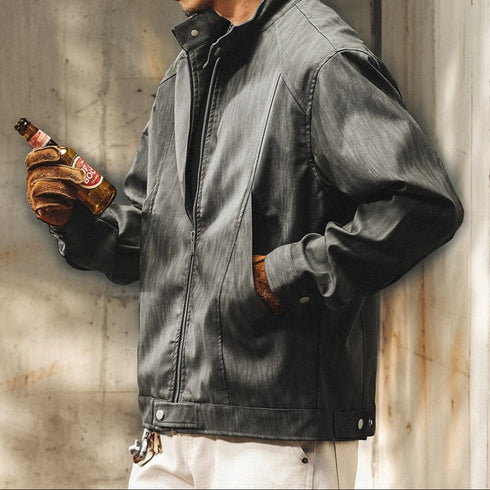 Classic Mode Stand Collar Jacket P1840